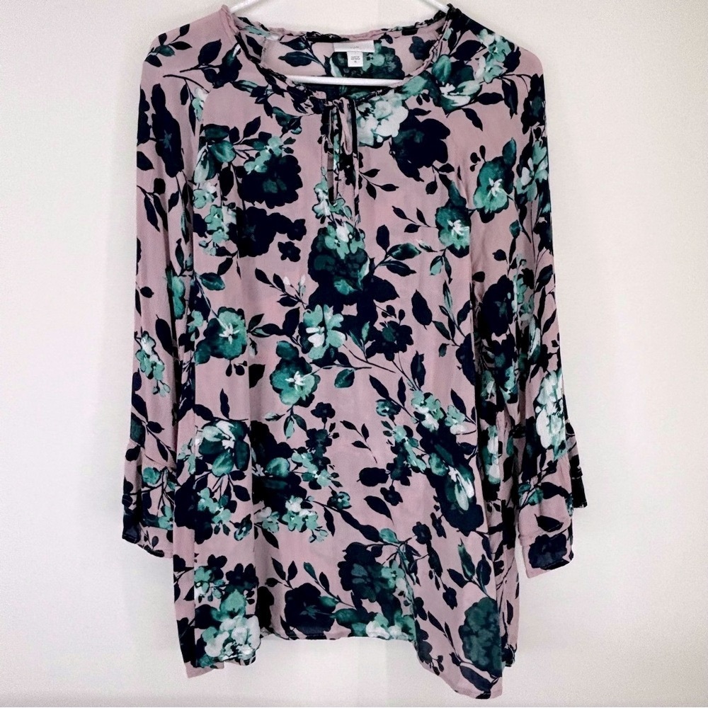 J JILL women’s lavender floral shirt size XL